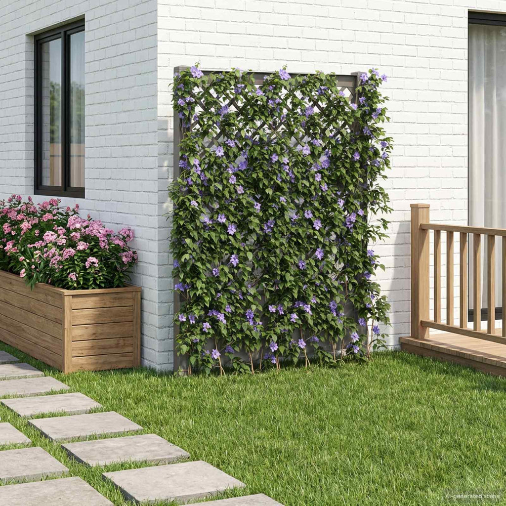 Trellis mit Spike Grau 99 x 6 x 165 cm PP