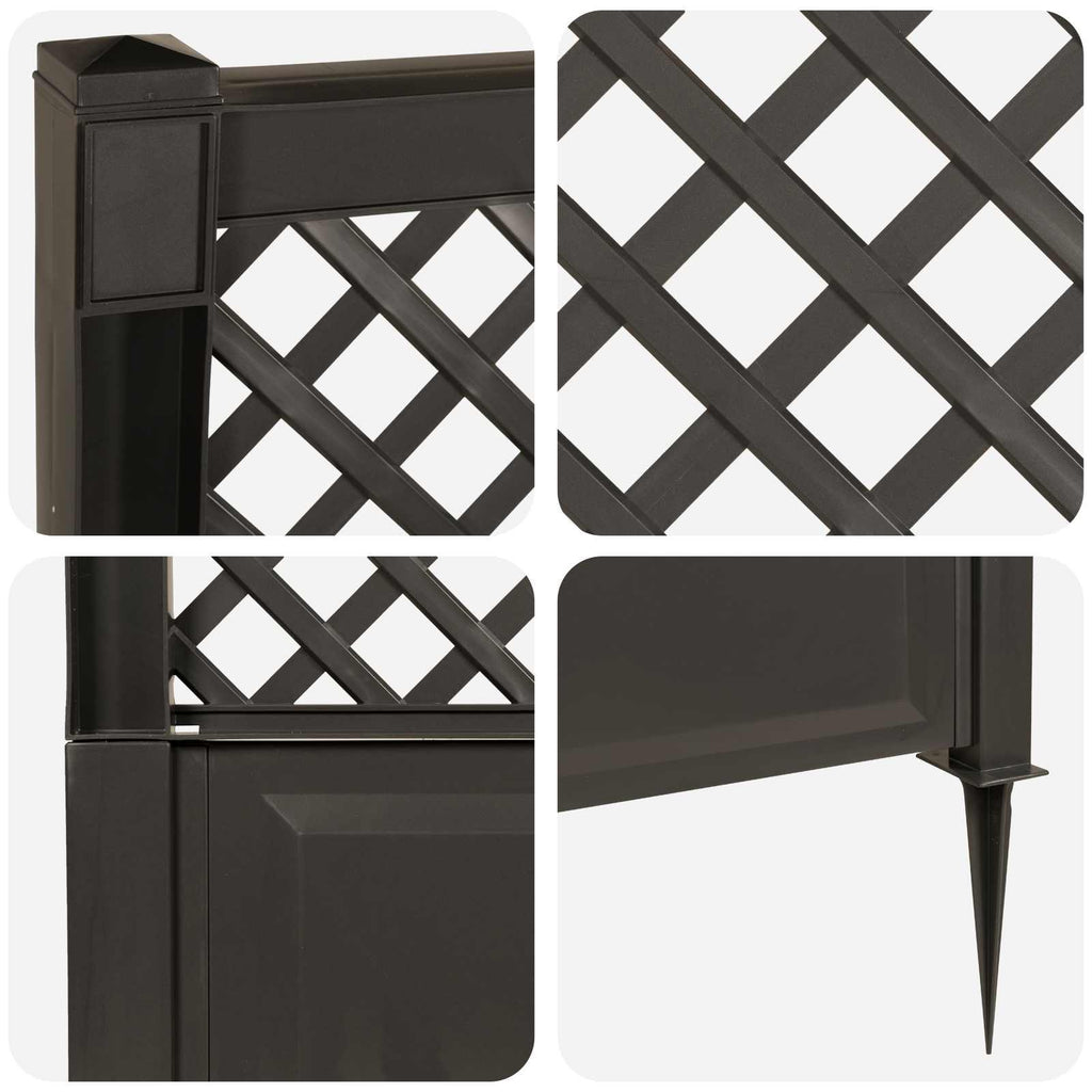 Trellis mit Spike Anthrazit 99 x 6 x 165 cm PP
