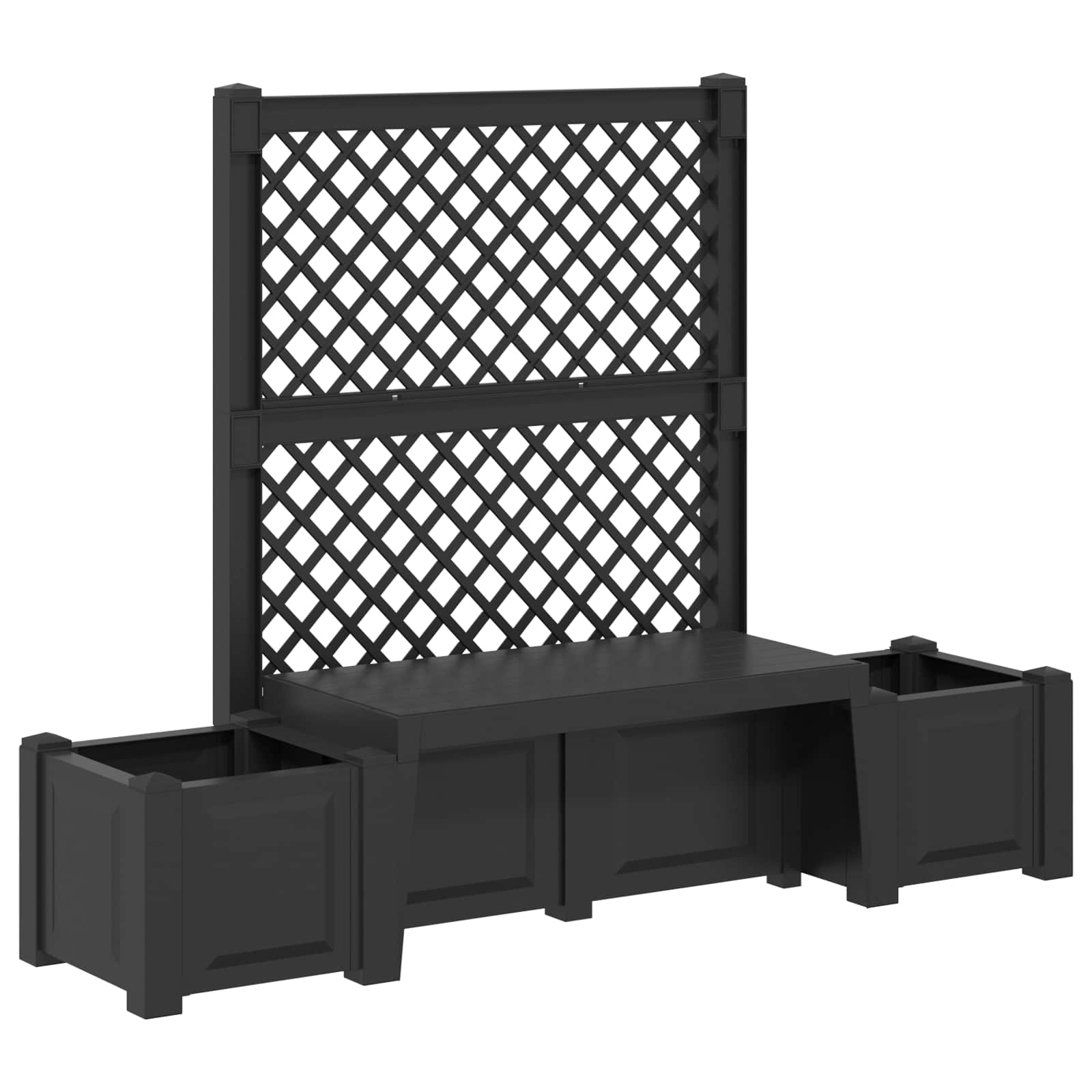 Gartenbank Kopenhagen Anthrazit 173 x 49 x 135,5 cm PP