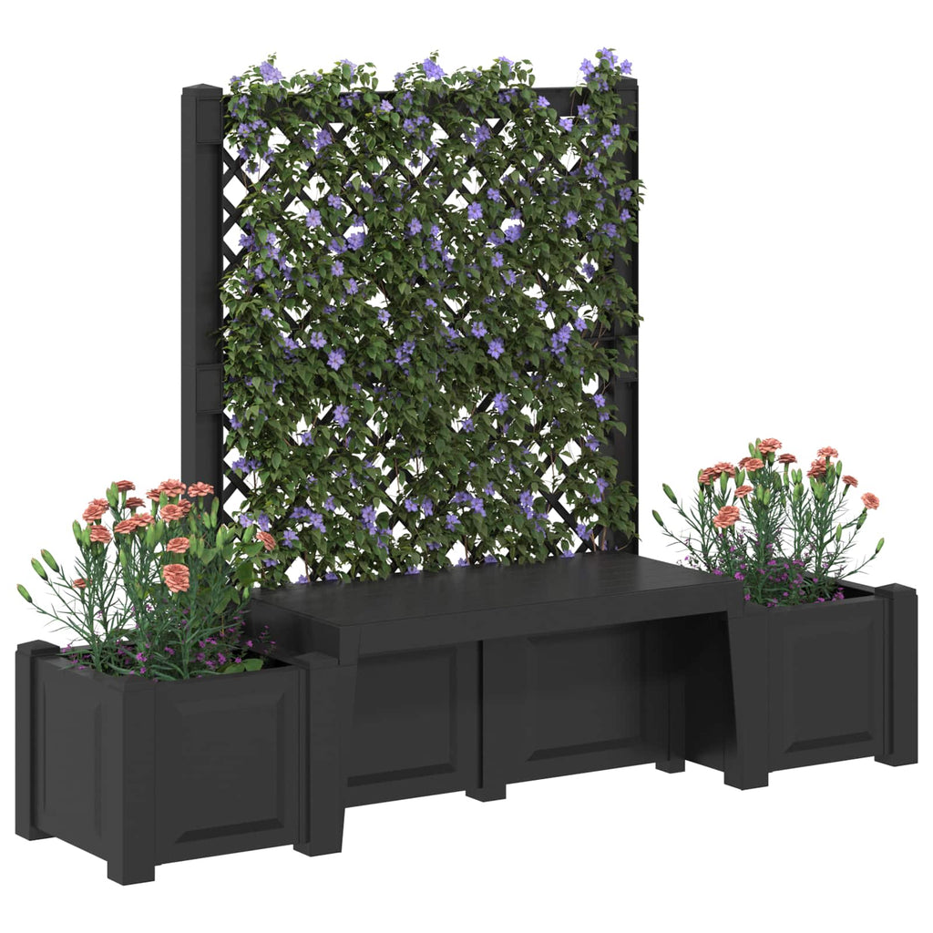 Gartenbank Kopenhagen Anthrazit 173 x 49 x 135,5 cm PP