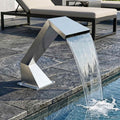 Pool-Wasserfall Edelstahl 63,5 x 29 x 51 cm Silber