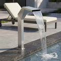 Pool-Wasserfall Edelstahl 50 x 30 x 90 cm Silber