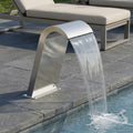 Poolbrunnen Silber 47 x 31 x 60 cm Edelstahl