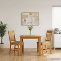 Esszimmerstuhl 2 pcs Massivholz Eiche Beige 45 x 59 x 92 cm