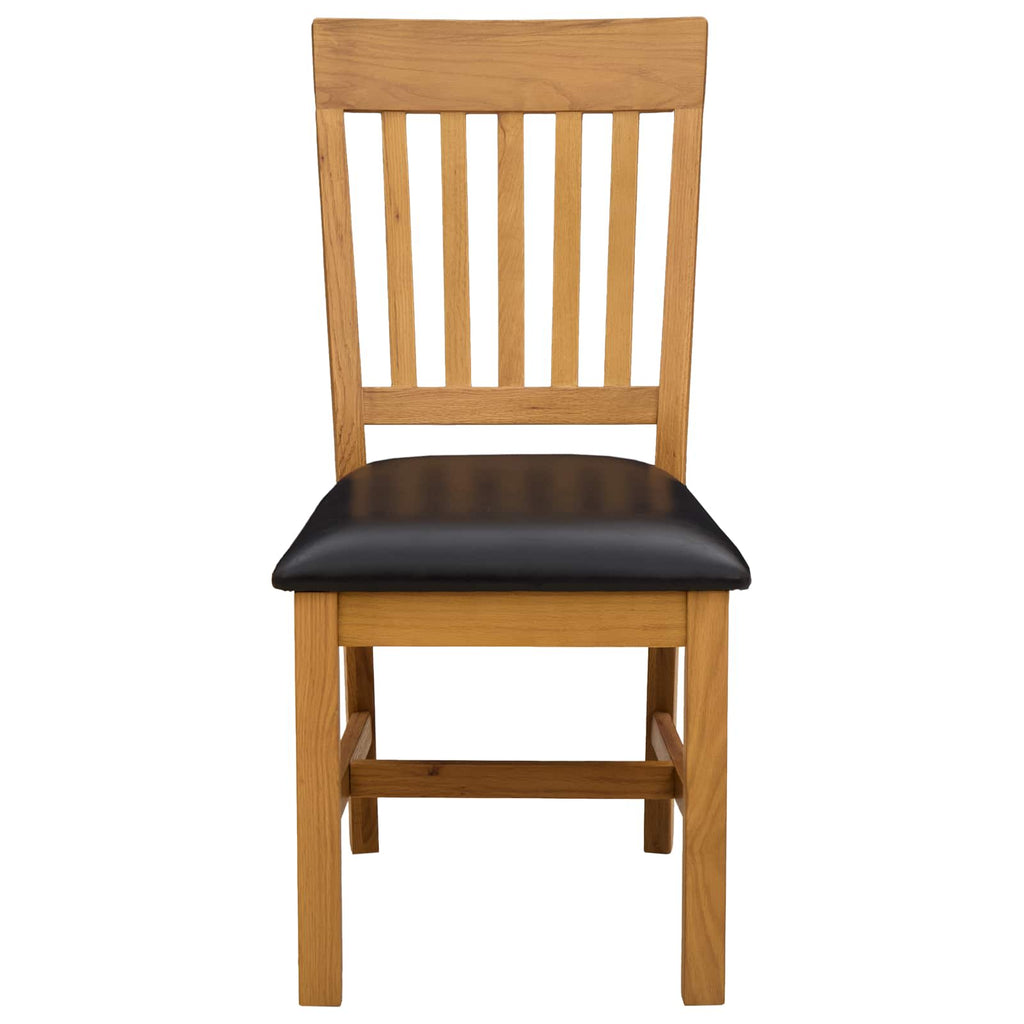 Esszimmerstuhl 2 pcs Massivholz Eiche Schwarz 45 x 59 x 92 cm