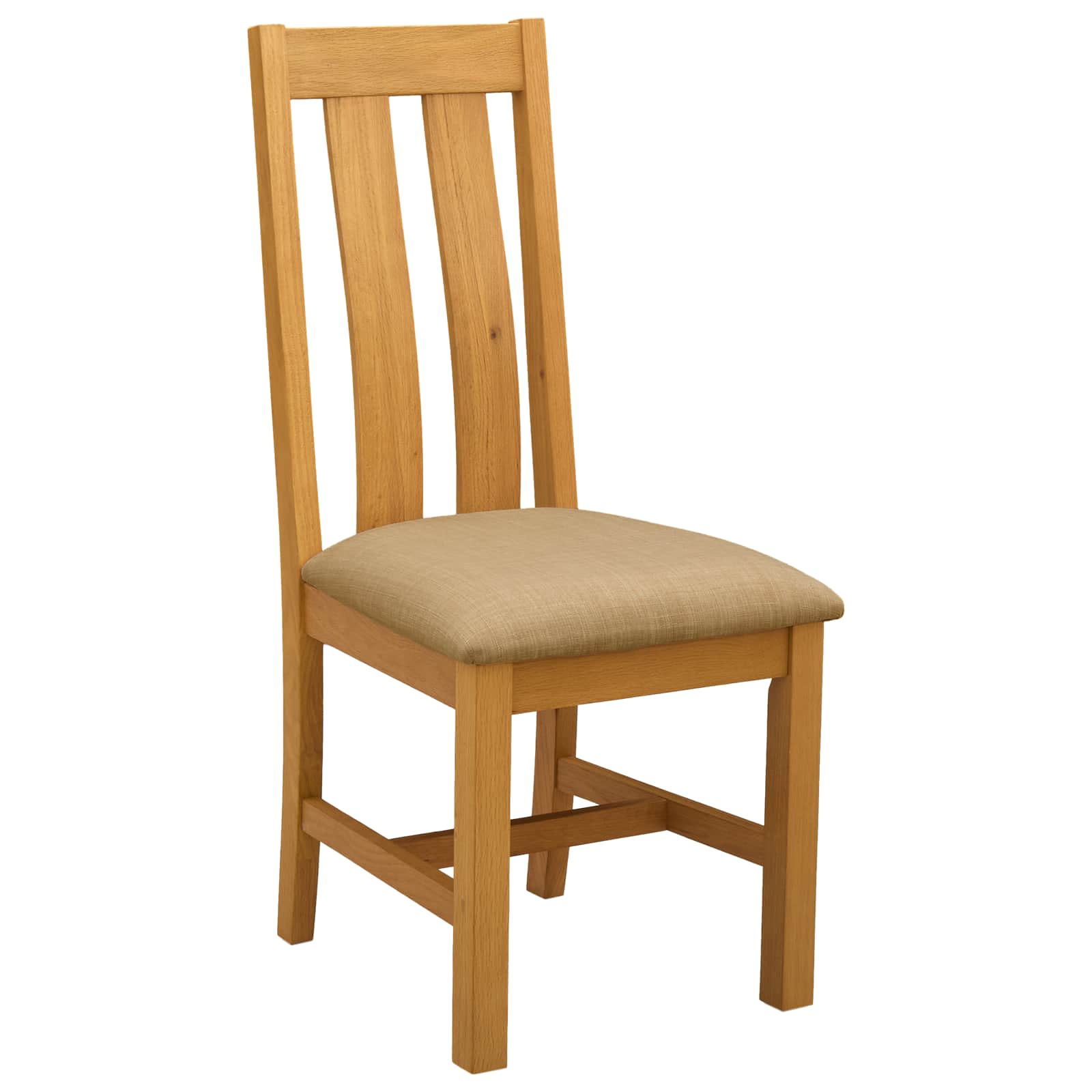 Esszimmerstuhl 2 pcs Massivholz Eiche Beige 45 x 54 x 100 cm