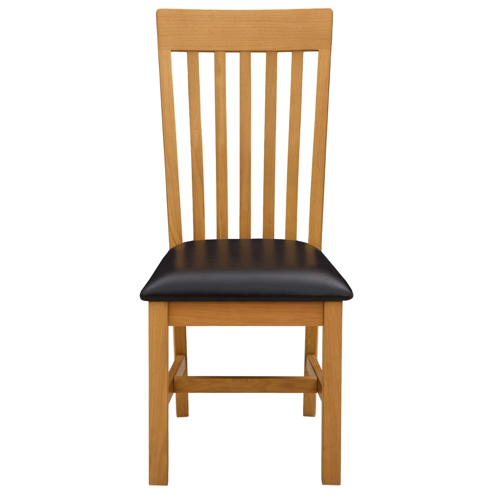 Esszimmerstuhl 2 pcs Massivholz Eiche Schwarz