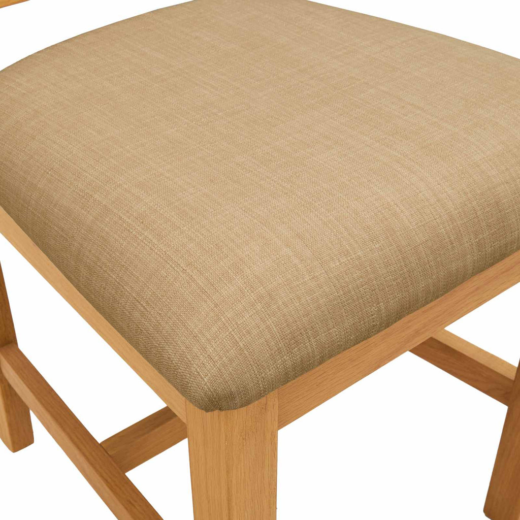 Esszimmerstuhl 2 pcs Massivholz Eiche Beige 45 x 54 x 105 cm