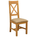 Esszimmerstuhl 2 pcs Massivholz Eiche Beige 45 x 54 x 105 cm