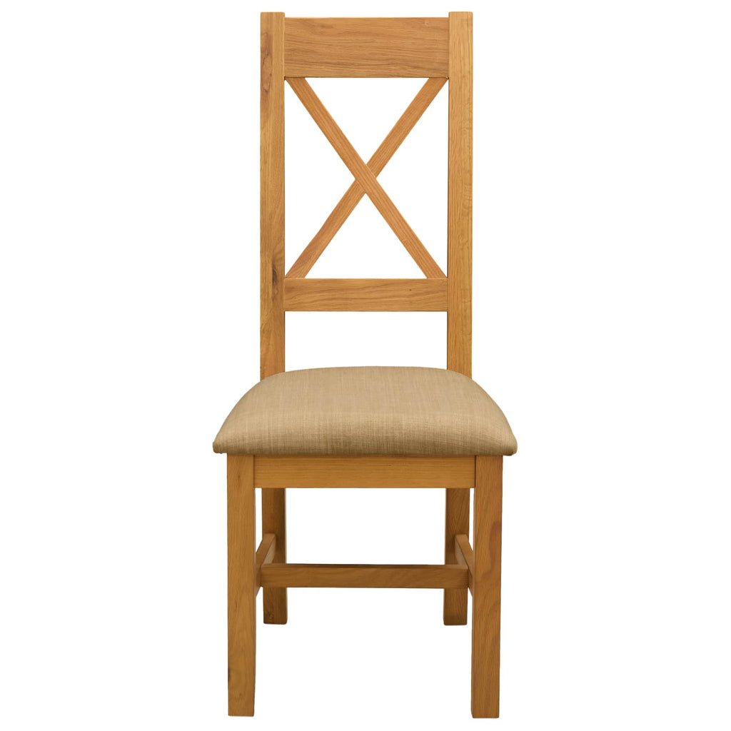 Esszimmerstuhl 2 pcs Massivholz Eiche Beige 45 x 54 x 105 cm
