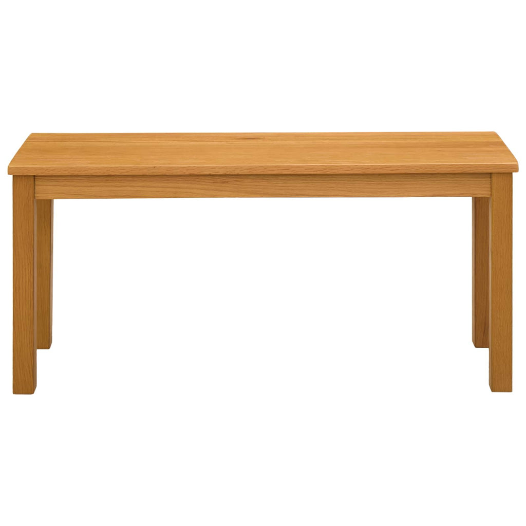 Esstischbank 95 x 32 x 45 cm Massivholz Eiche Natur