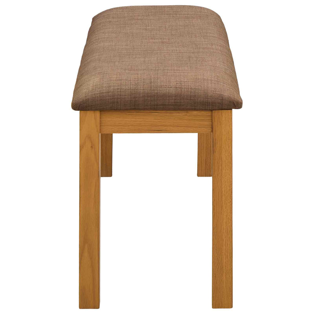 Esstischbank 95 x 32 x 45 cm Massivholz Eiche Grau