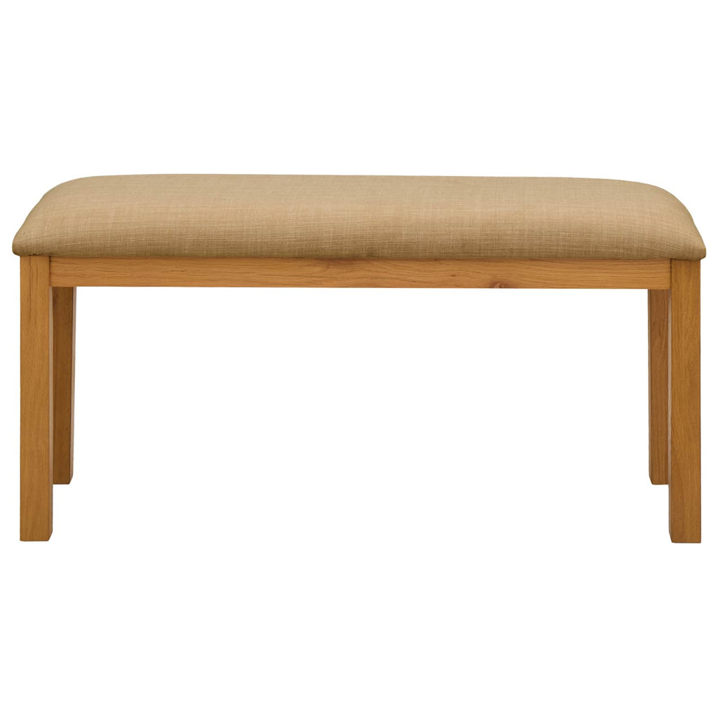 Esstischbank 95 x 32 x 45 cm Massivholz Eiche Beige