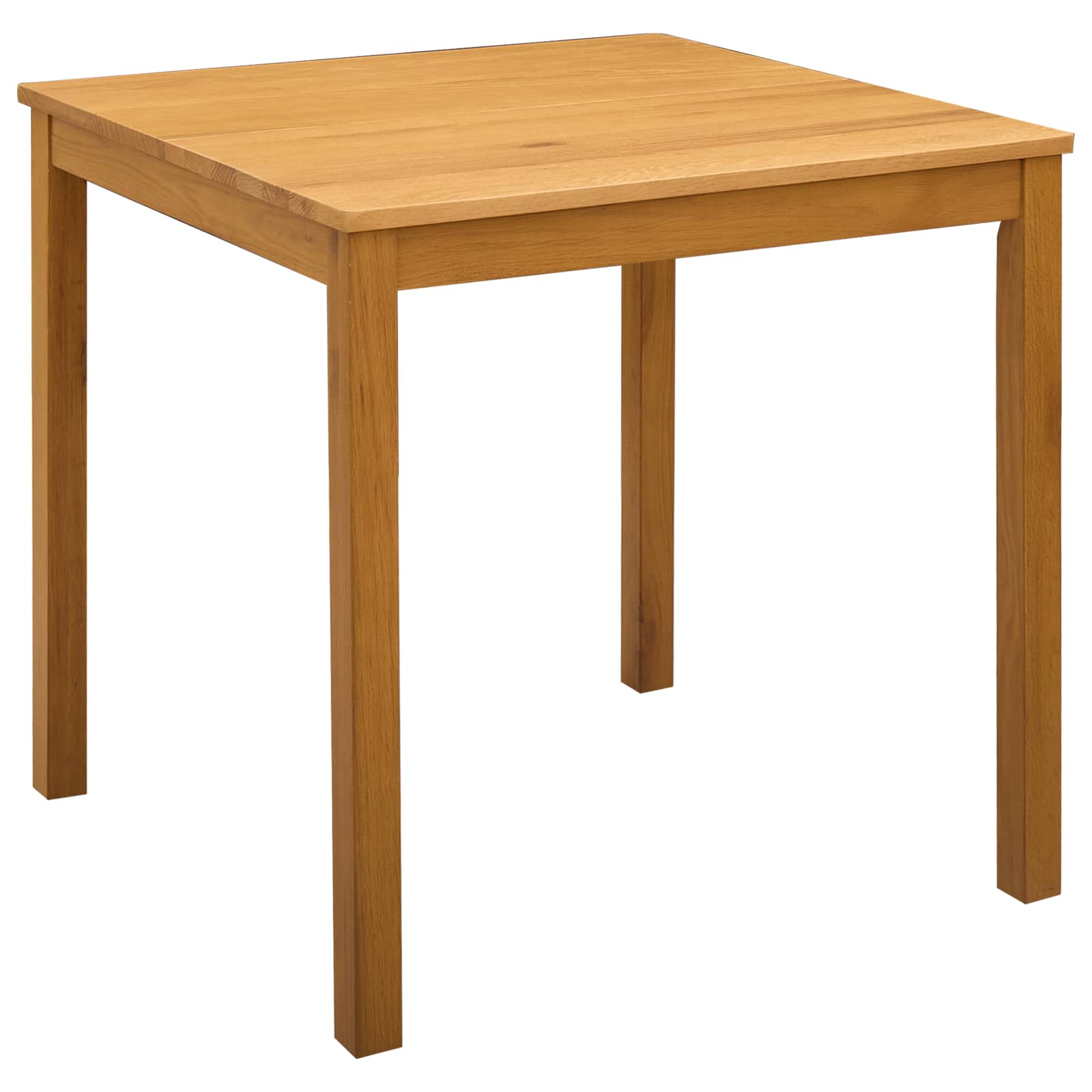 Esstisch 75 x 75 x 75,5 cm Massivholz Eiche Natur Quadratisch