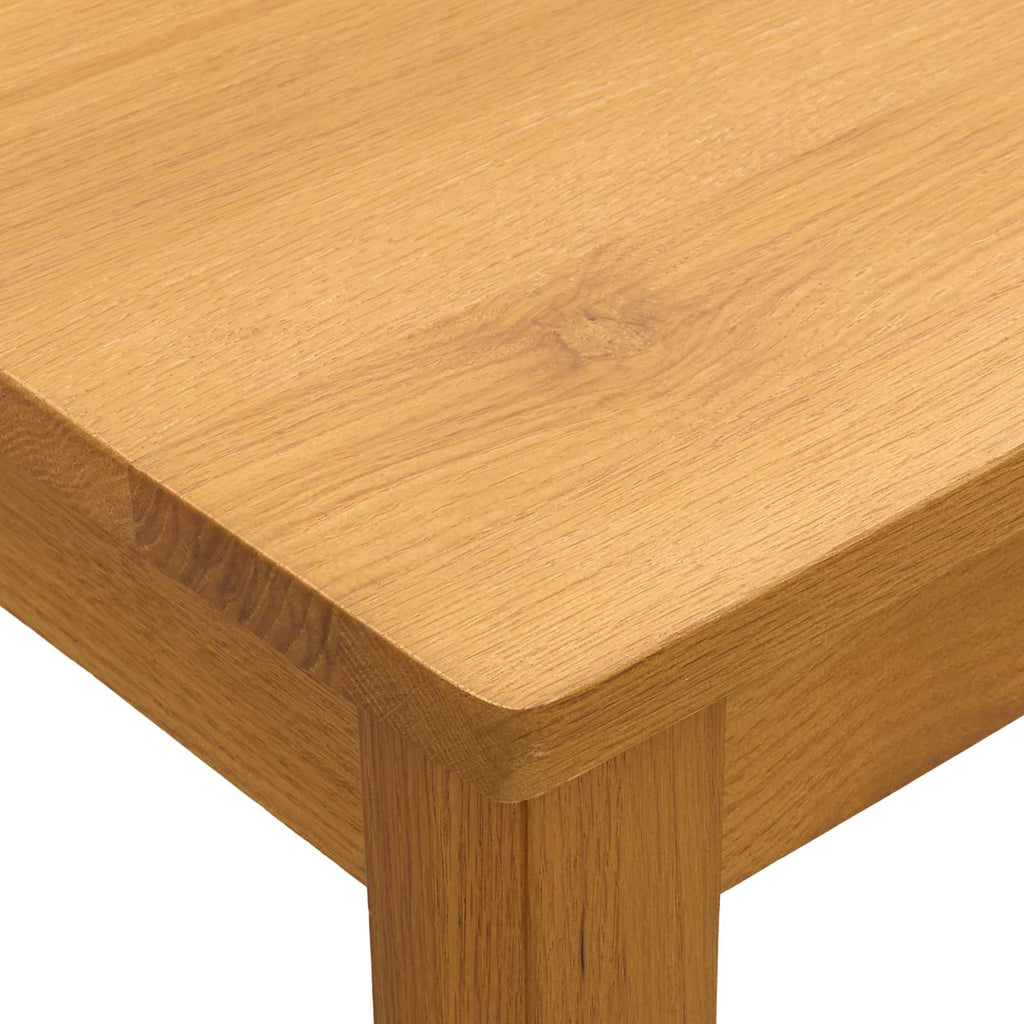 Esstisch 110 x 75 x 75 cm Massivholz Eiche Natur Rechtwinklig