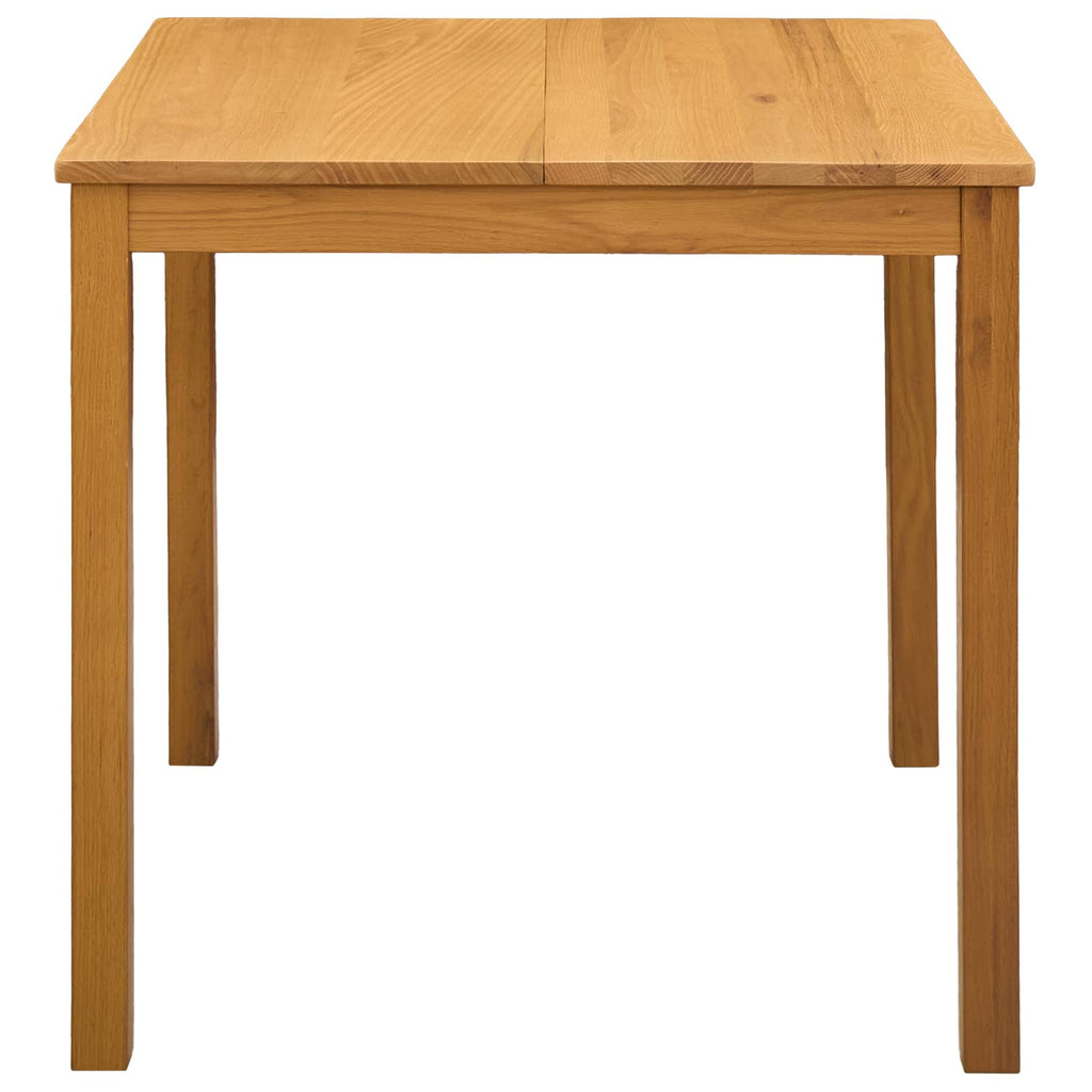 Esstisch 110 x 75 x 75 cm Massivholz Eiche Natur Rechtwinklig