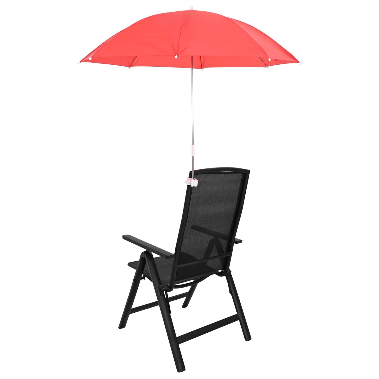 Sonnenschirm mit Klemme 2 pcs Feuersteinrot Ø 105 x 86 cm