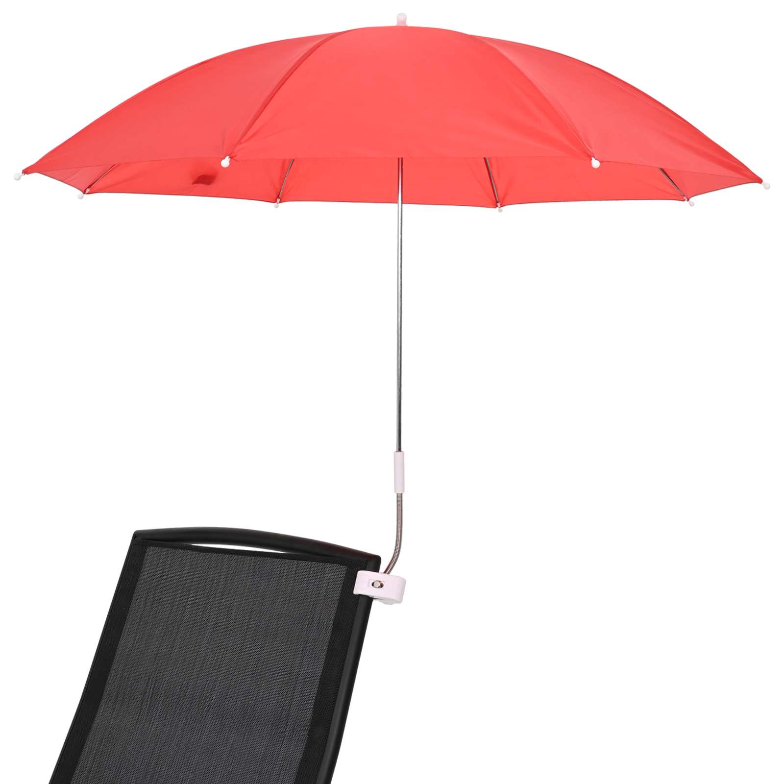 Sonnenschirm mit Klemme 2 pcs Feuersteinrot Ø 105 x 86 cm