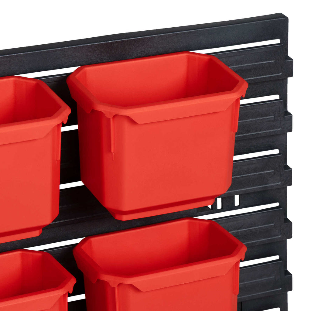 Containerregal Schwarz und Rot 77,5 x 2 x 39 cm PP