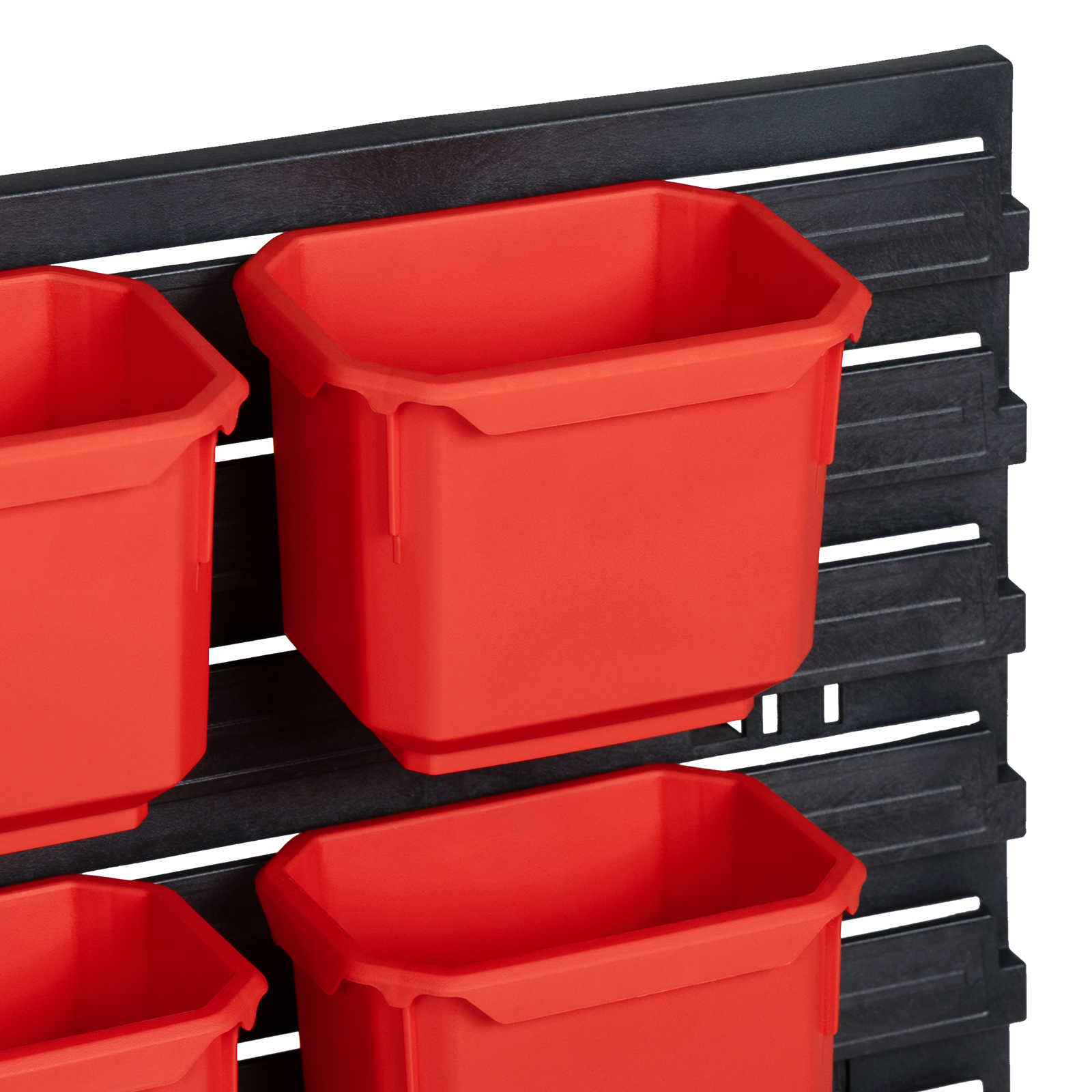 Containerregal Schwarz und Rot 77,5 x 2 x 39 cm PP