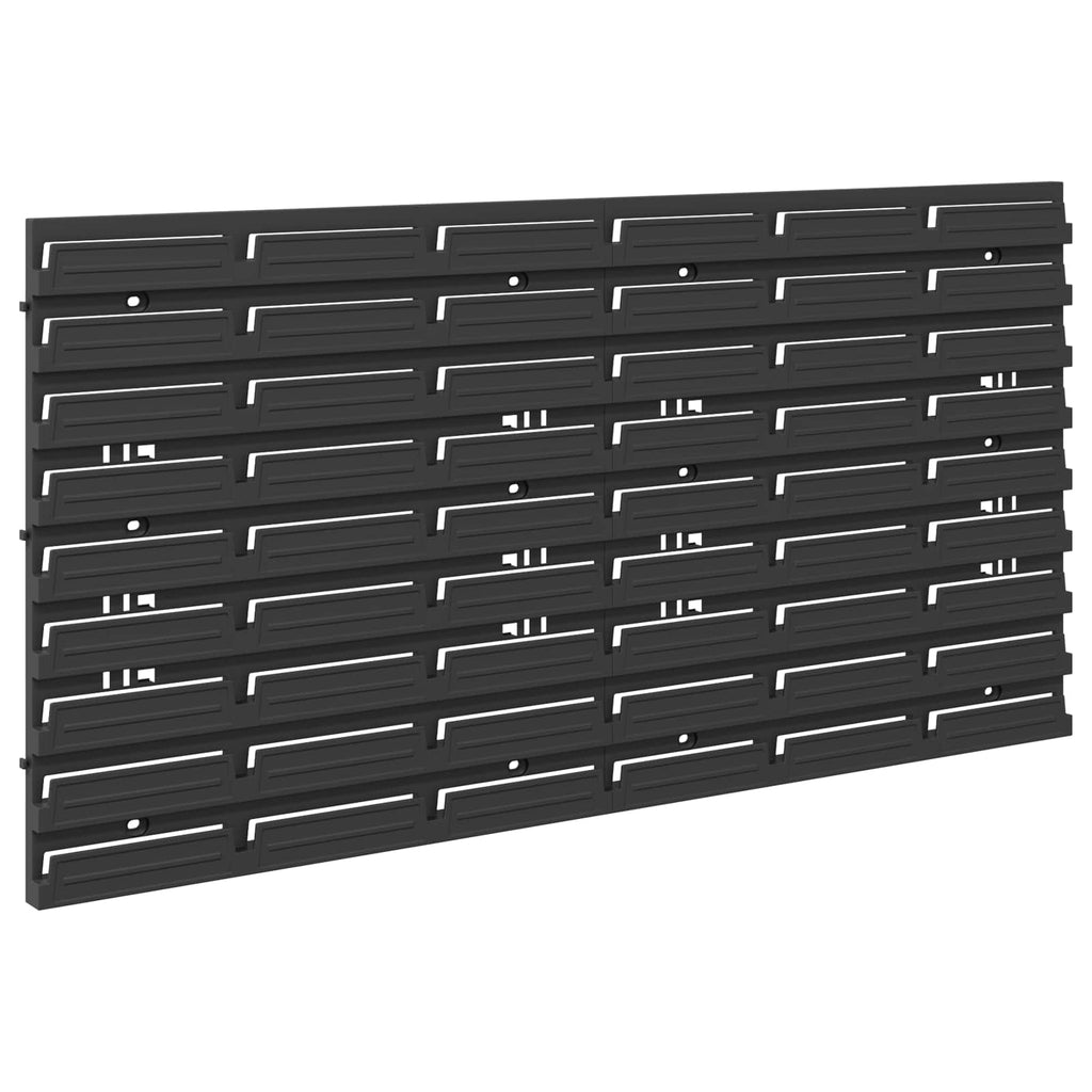 Containerregal Schwarz und Rot 77,5 x 2 x 39 cm PP
