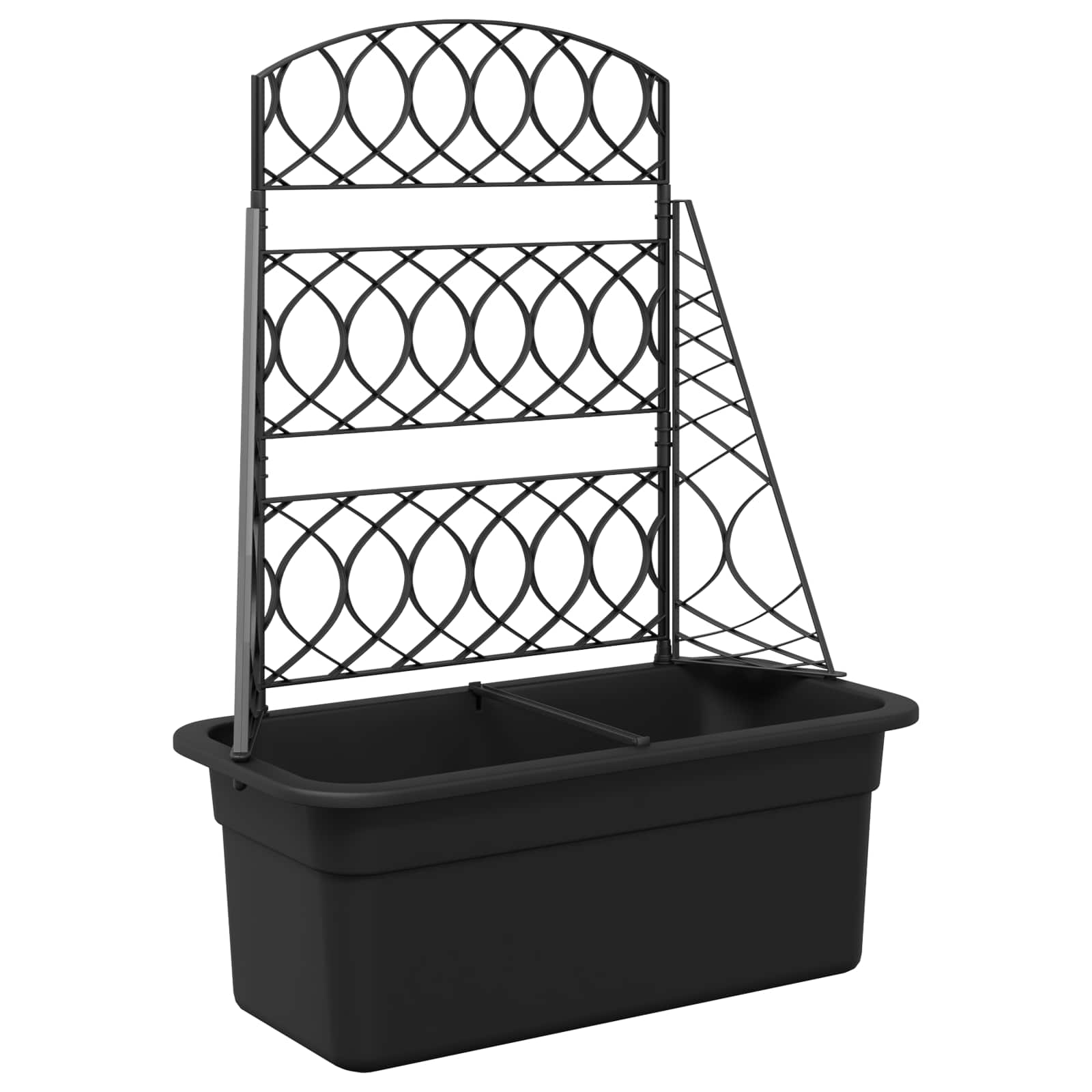Pflanzer-Spalier Anthrazit 58 x 29 x 78 cm PP