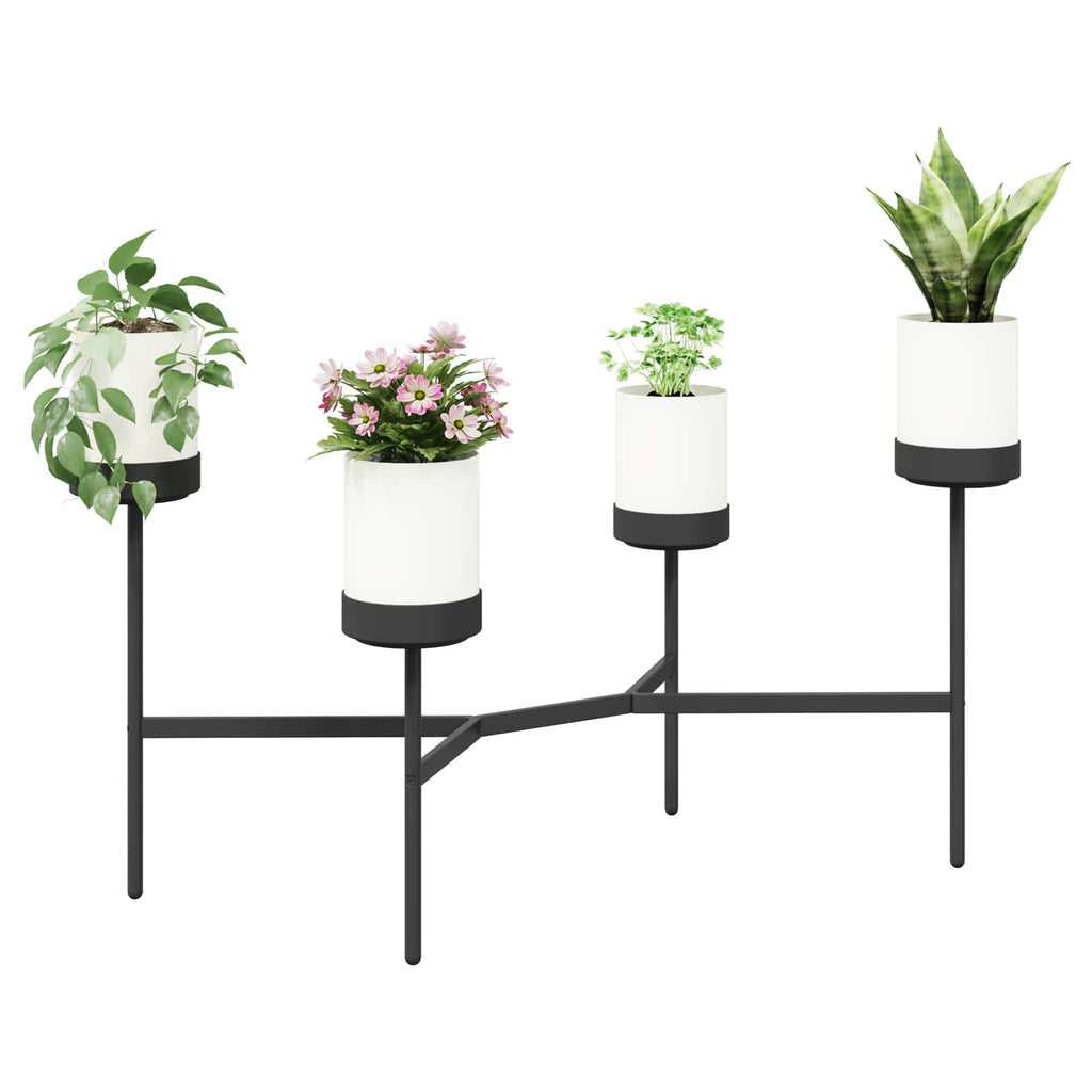 Blumenständer Weiß 125 x 55 x 81 cm PP und Stahl