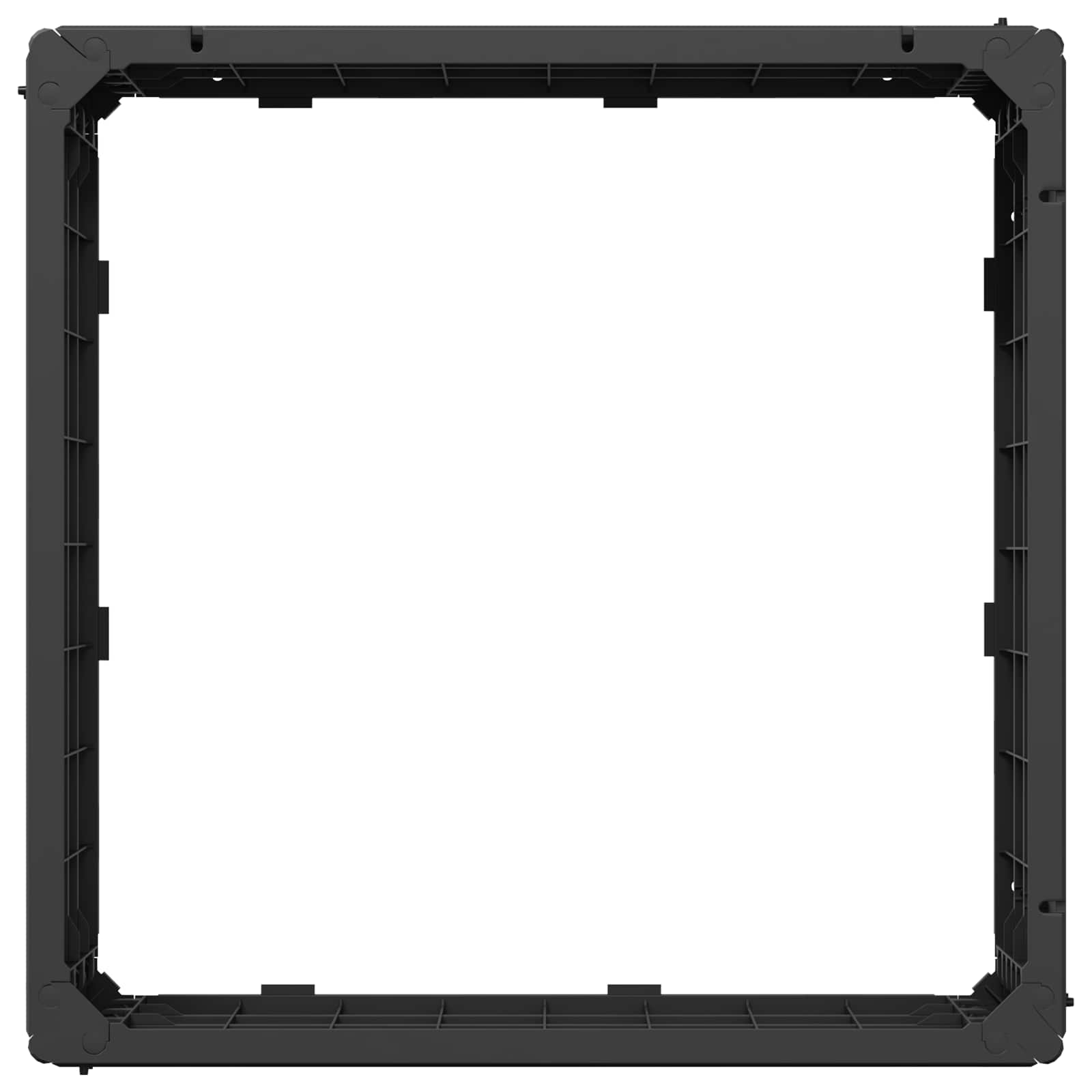 Hochbeet Schwarz 75,5 x 75,5 x 25 cm PP