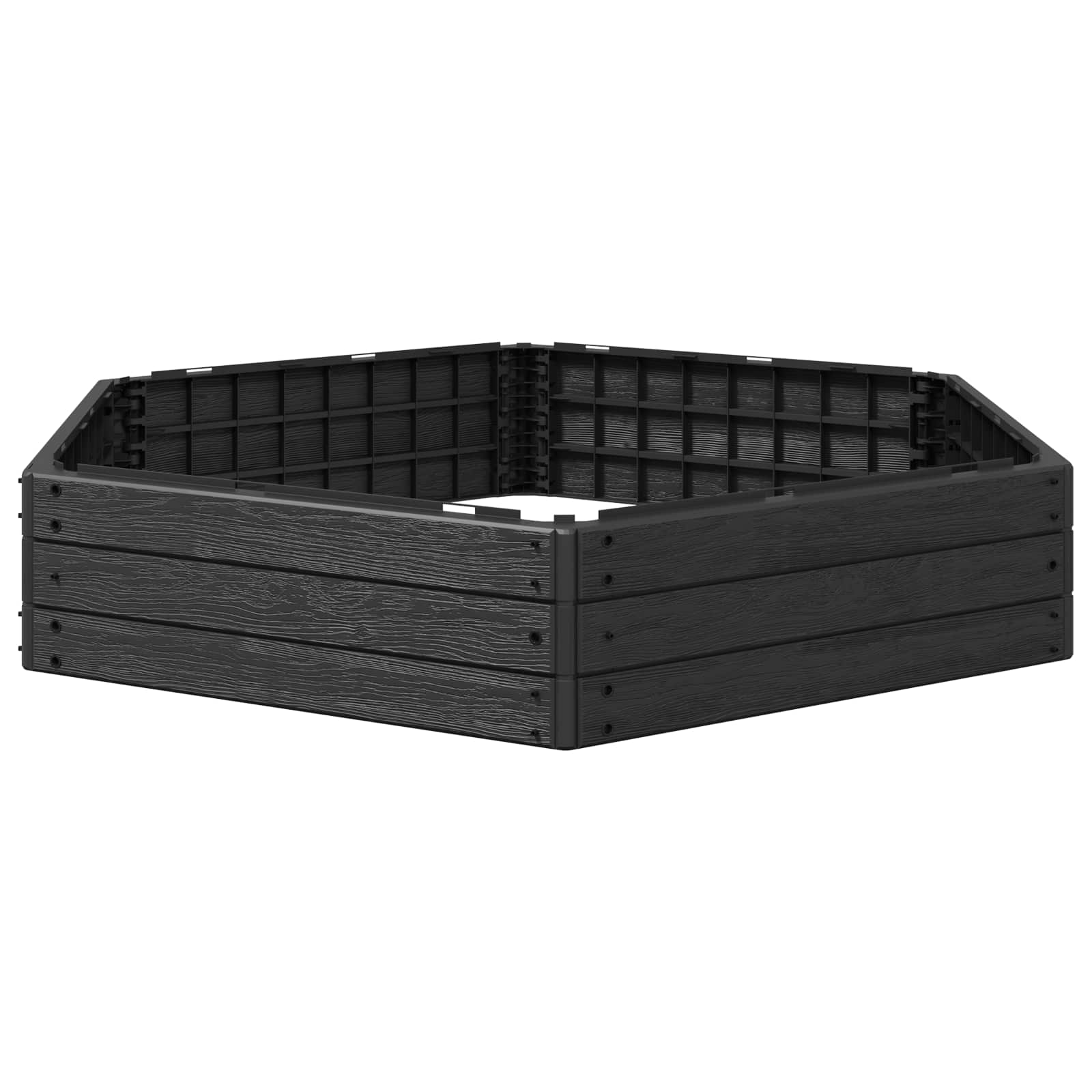 Hochbeet Schwarz 148 x 129 x 25 cm PP