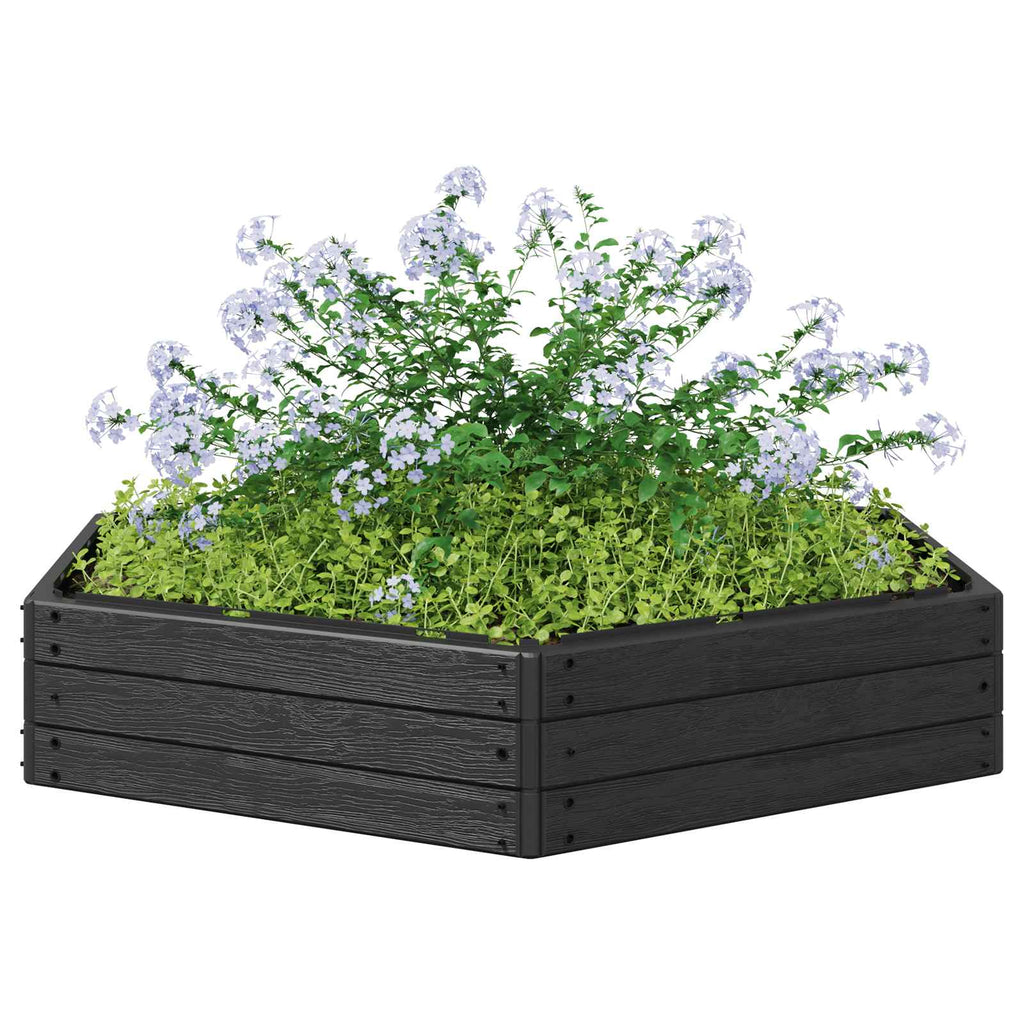 Hochbeet Schwarz 148 x 129 x 25 cm PP