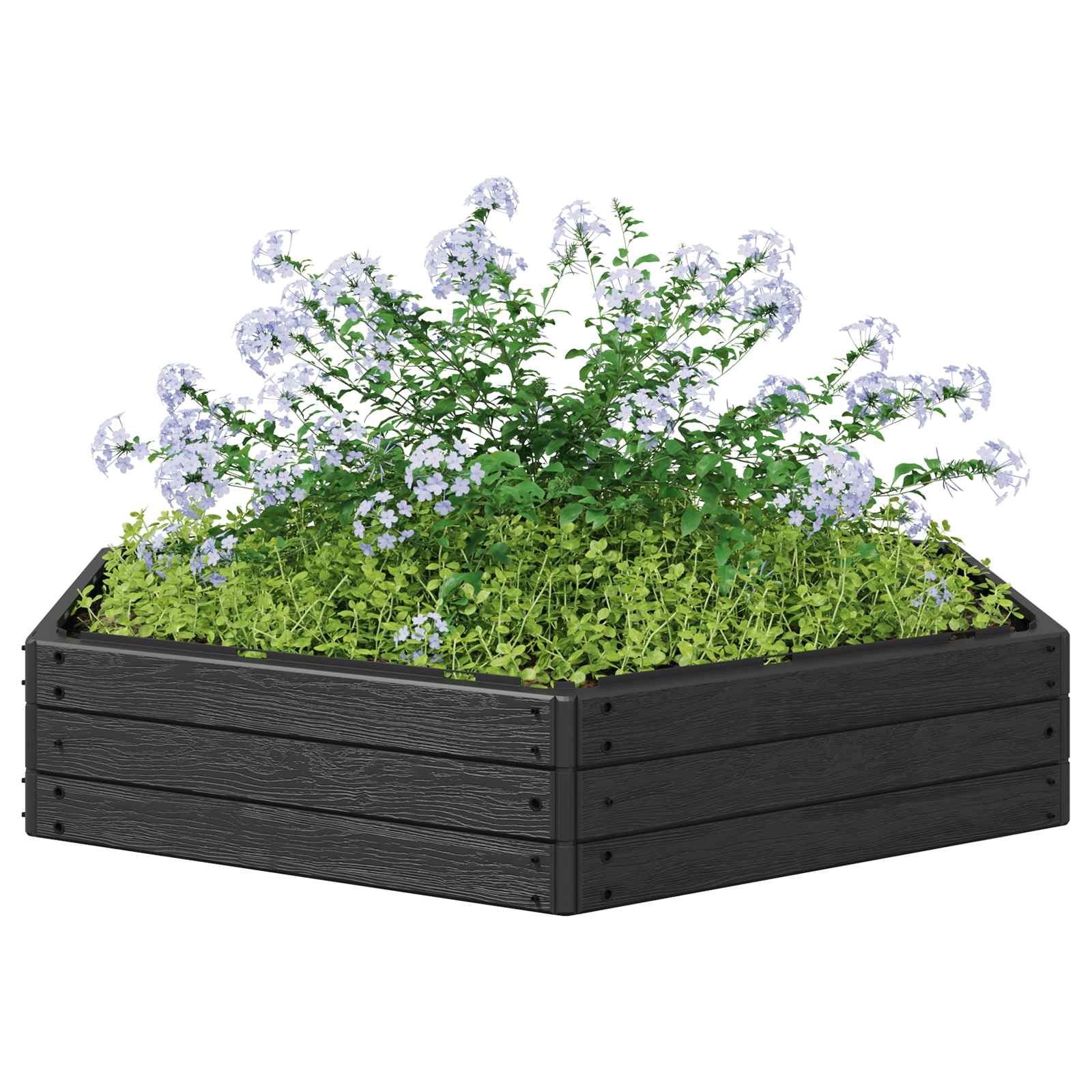 Hochbeet Schwarz 148 x 129 x 25 cm PP