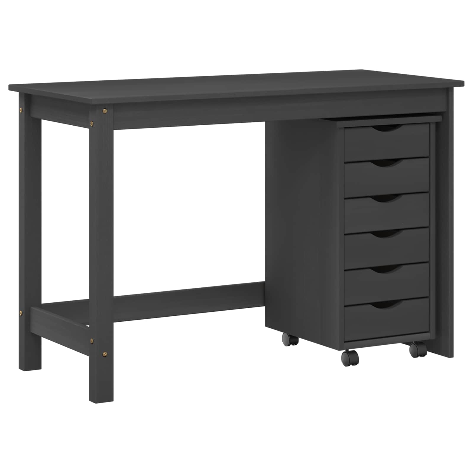 Desk und Rolling Cabinet Set MOSS 2 pcs Grau