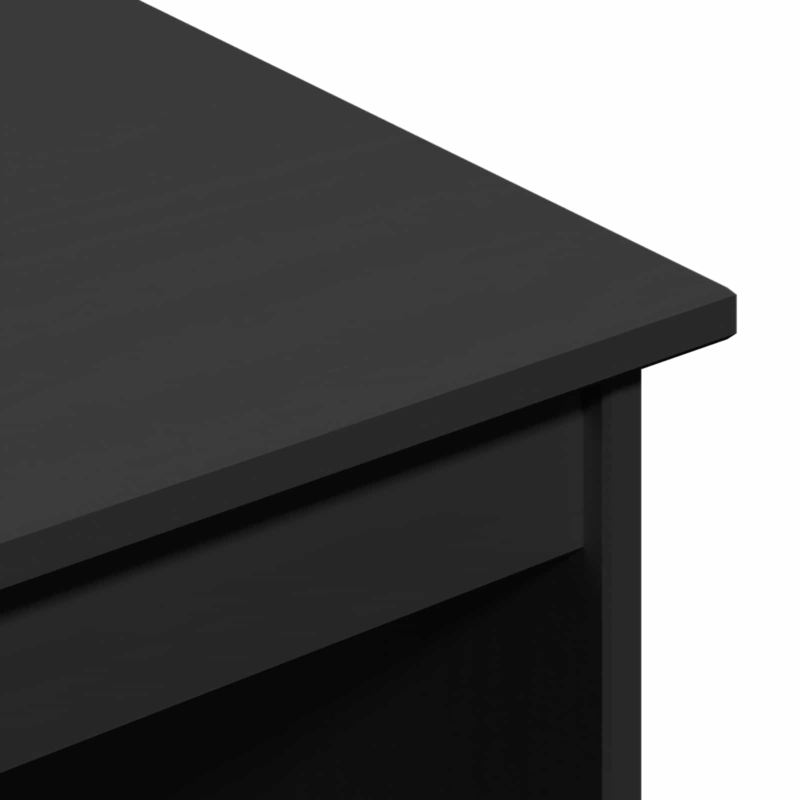 Desk und Rolling Cabinet Set MOSS 2 pcs Schwarz
