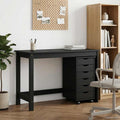 Desk und Rolling Cabinet Set MOSS 2 pcs Schwarz