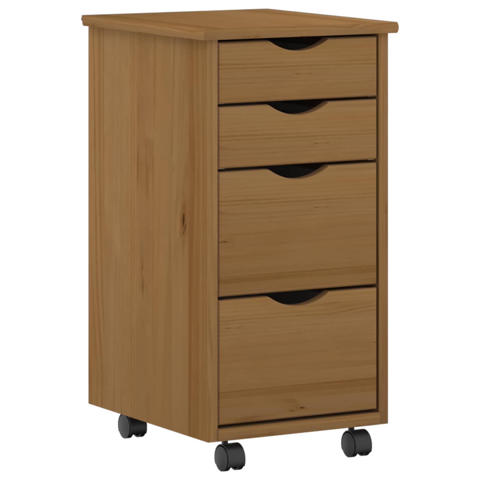 Desk und Rolling Cabinet Set MOSS 2 pcs Honigbraun