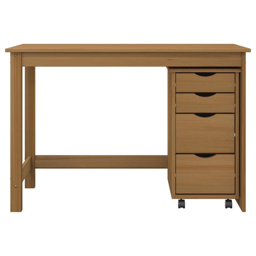 Desk und Rolling Cabinet Set MOSS 2 pcs Honigbraun