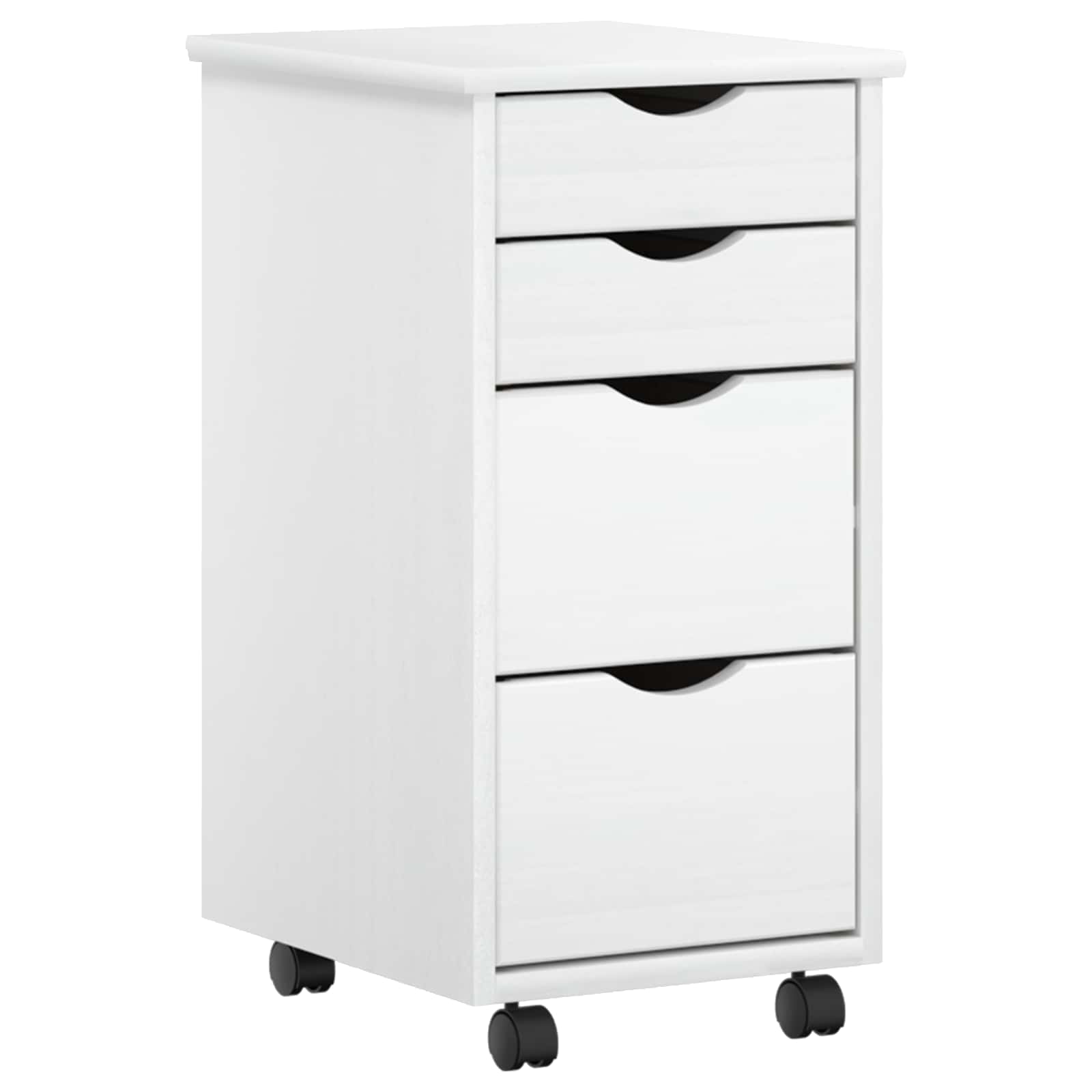 Desk und Rolling Cabinet Set MOSS 2 pcs Weiß