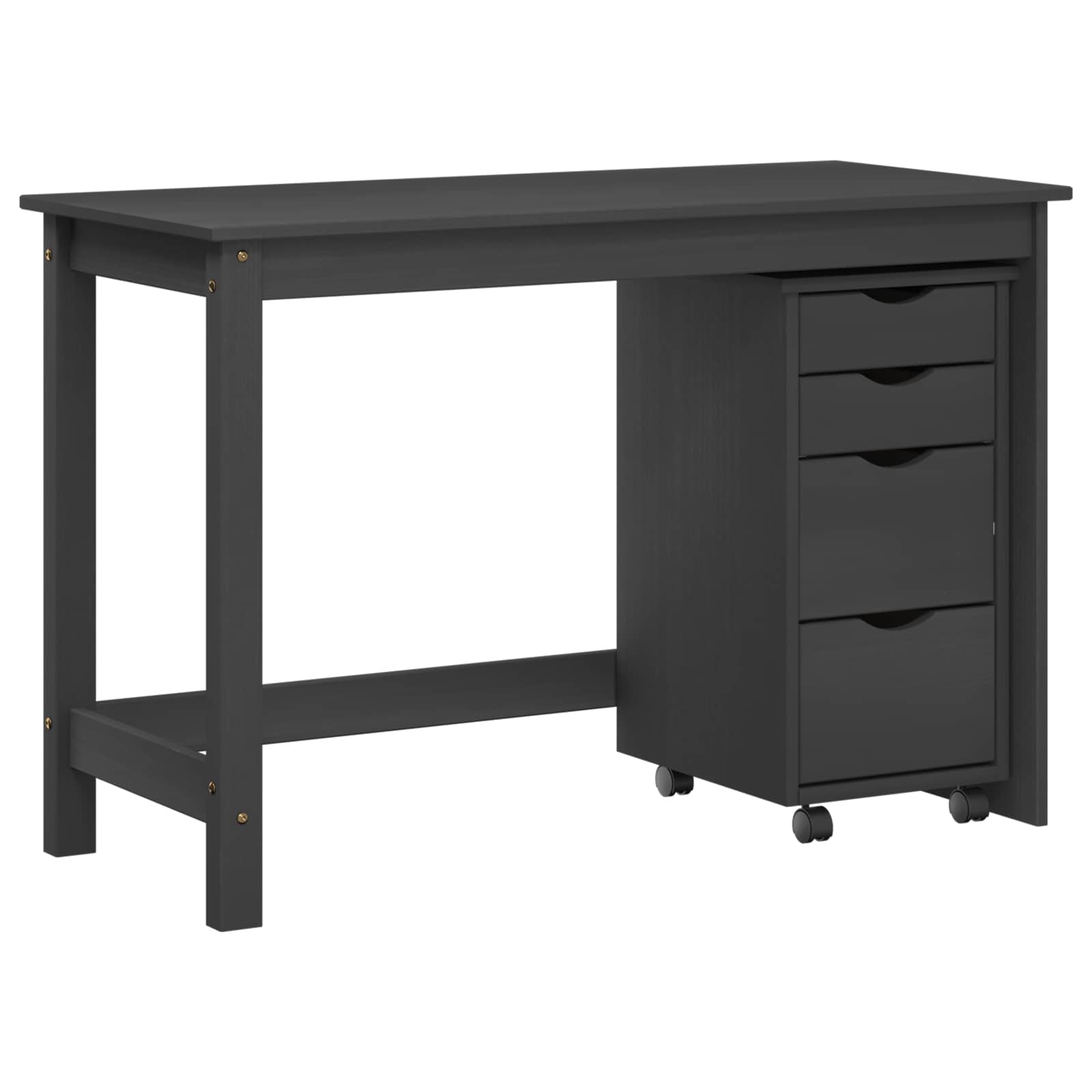 Desk und Rolling Cabinet Set MOSS 2 pcs Grau