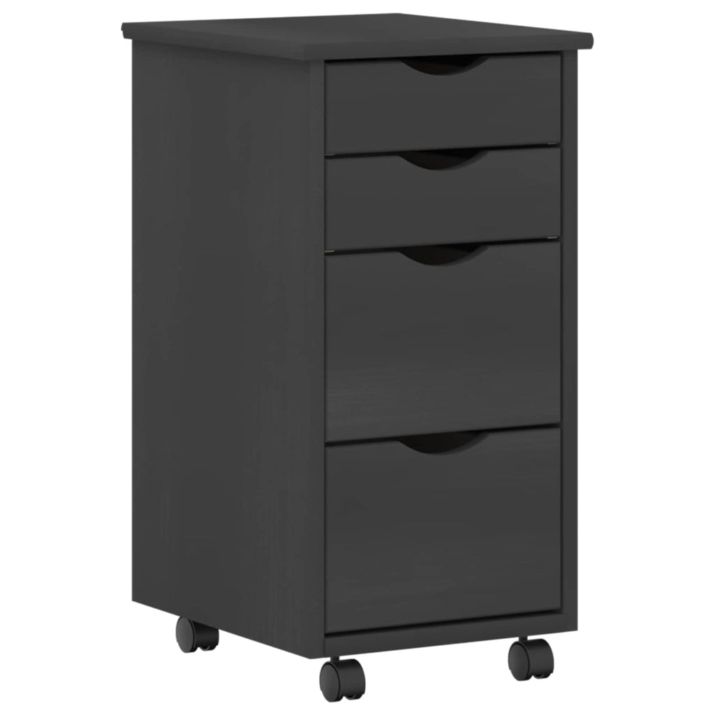 Desk und Rolling Cabinet Set MOSS 2 pcs Grau