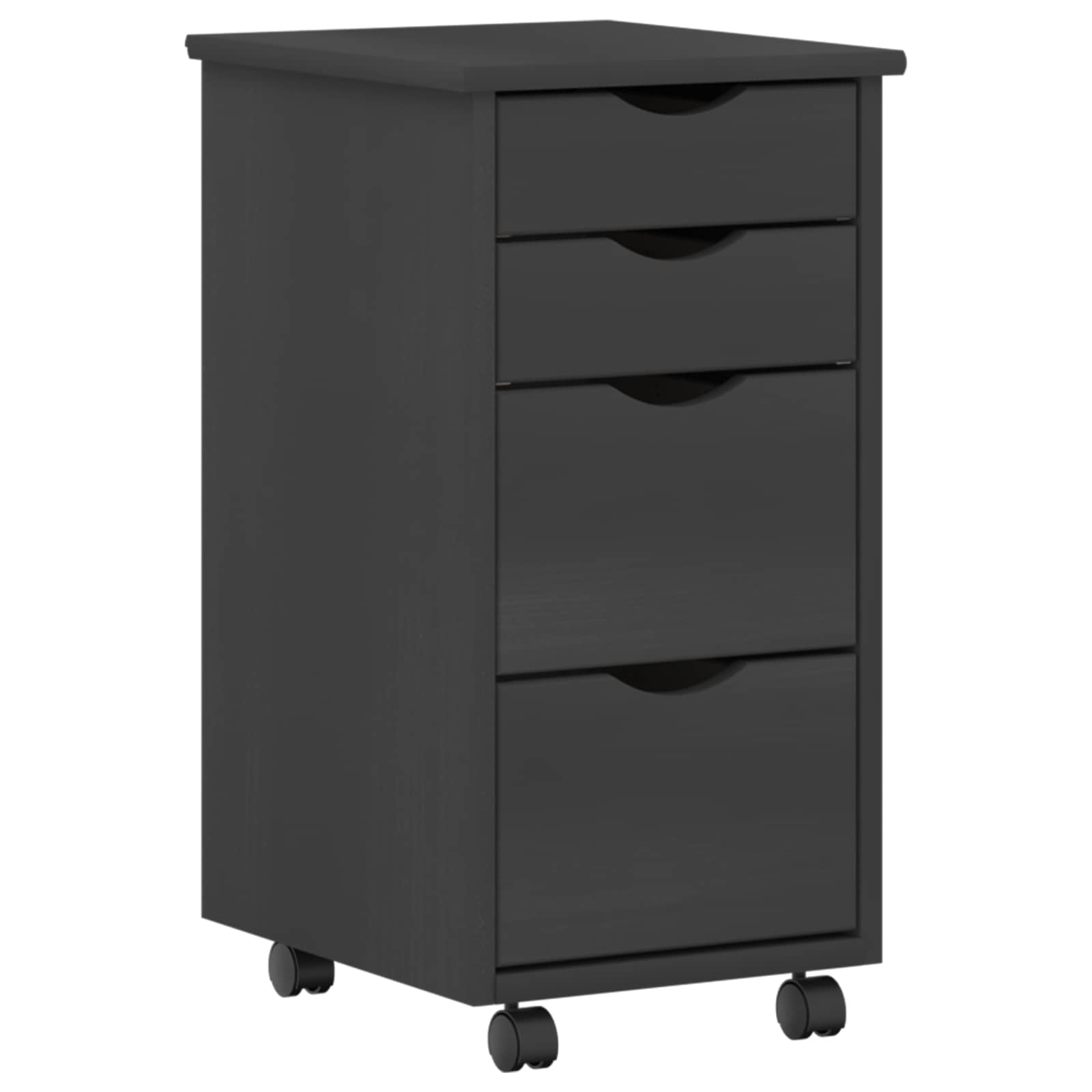 Desk und Rolling Cabinet Set MOSS 2 pcs Grau