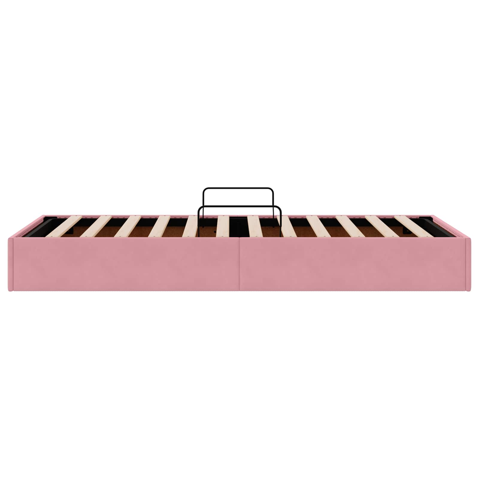 Ottoman Bettgestell mit Speicher Rosa 90 x 200 cm Samt