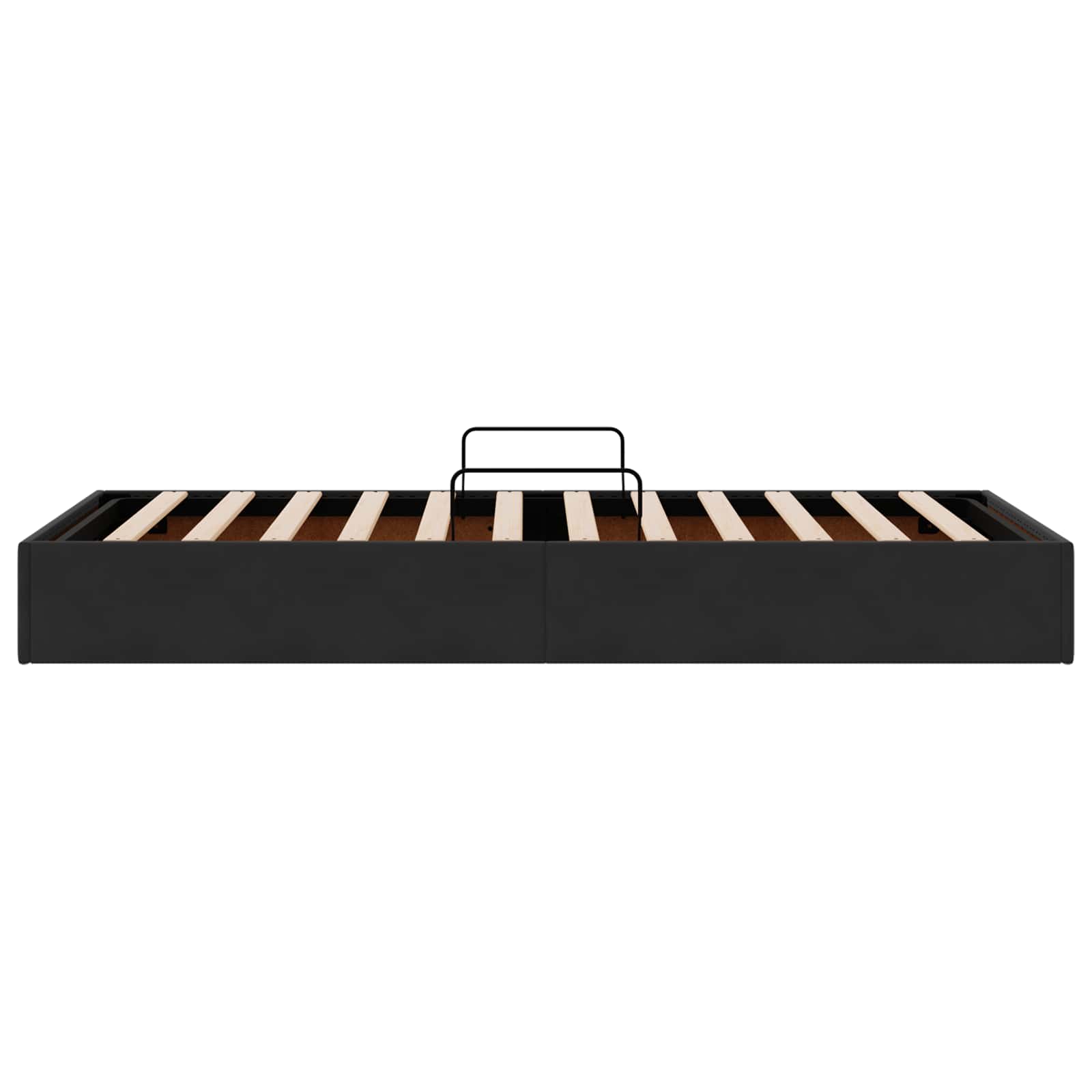 Ottoman Bettgestell mit Speicher Schwarz 100 x 200 cm Samt