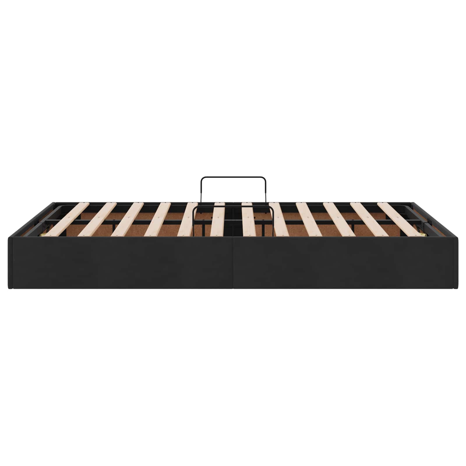 Ottoman Bettgestell mit Speicher Schwarz 120 x 190 cm Samt