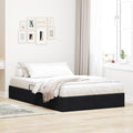 Ottoman Bettgestell mit Speicher Schwarz 120 x 200 cm Samt