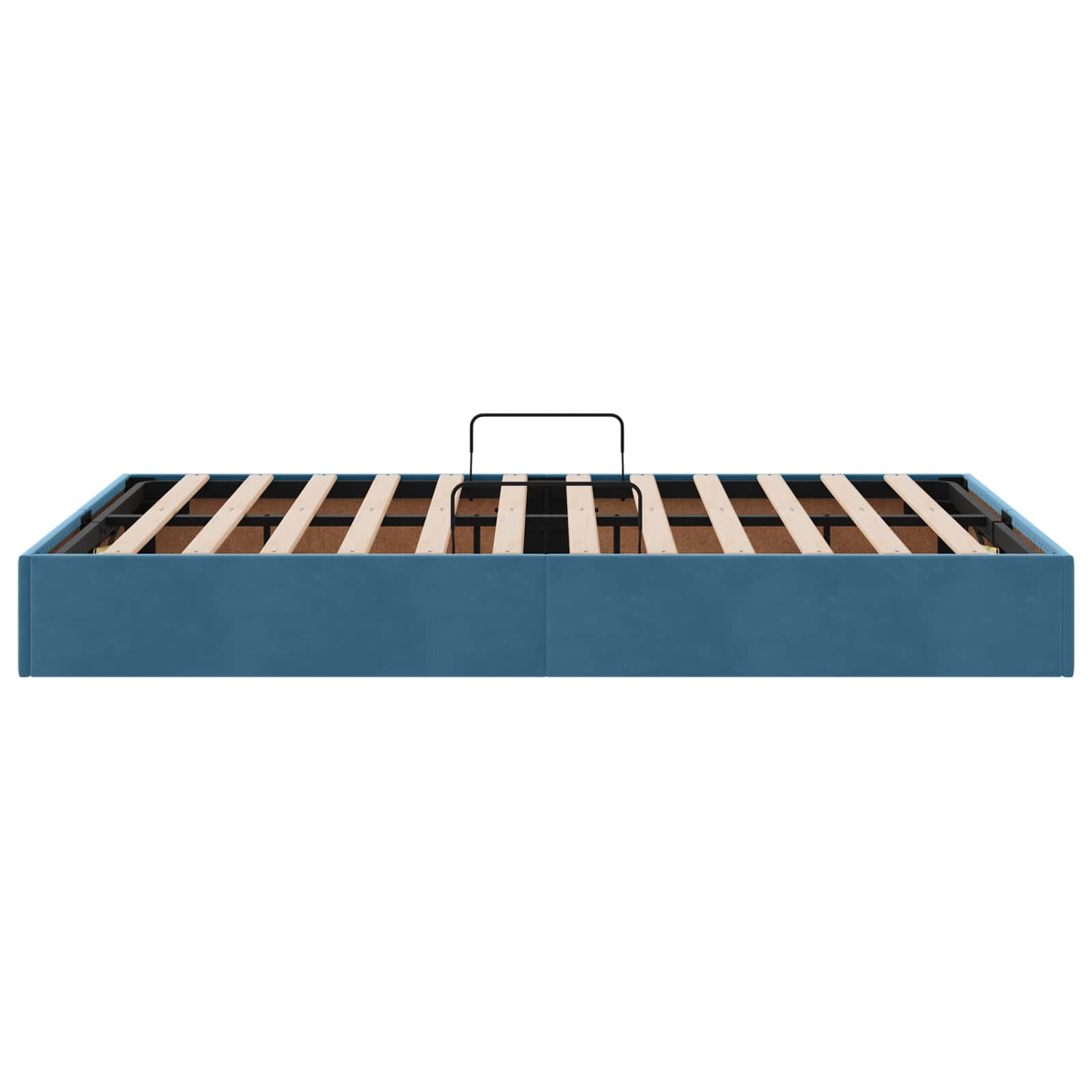 Ottoman Bettgestell mit Speicher Dunkelblau 120 x 200 cm Samt