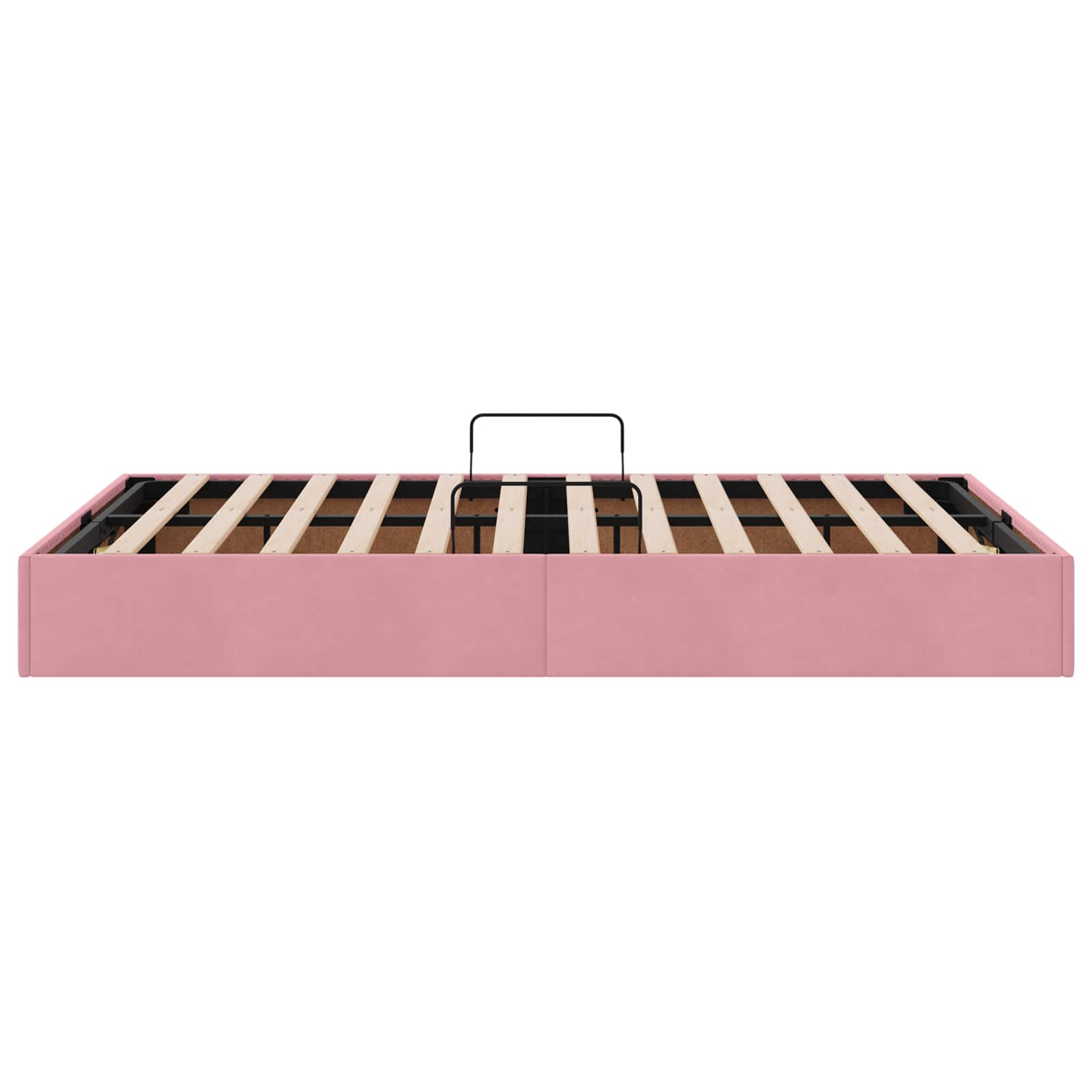 Ottoman Bettgestell mit Speicher Rosa 120 x 200 cm Samt