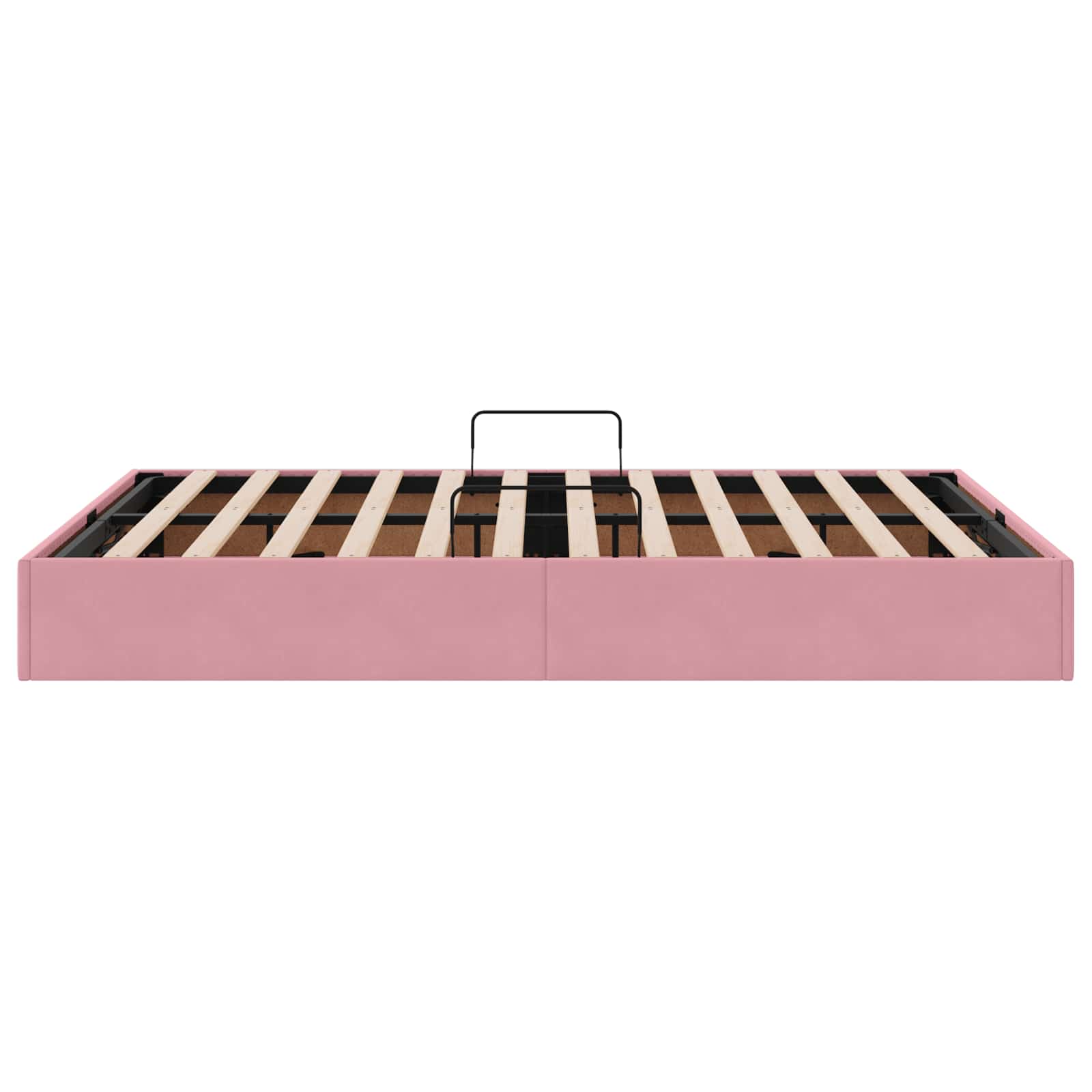 Ottoman Bettgestell mit Speicher Rosa 140 x 190 cm Samt