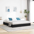 Ottoman Bettgestell mit Speicher Schwarz 160 x 200 cm Samt