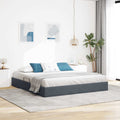 Ottoman Bettgestell mit Speicher Dunkelgrau 180 x 200 cm Samt