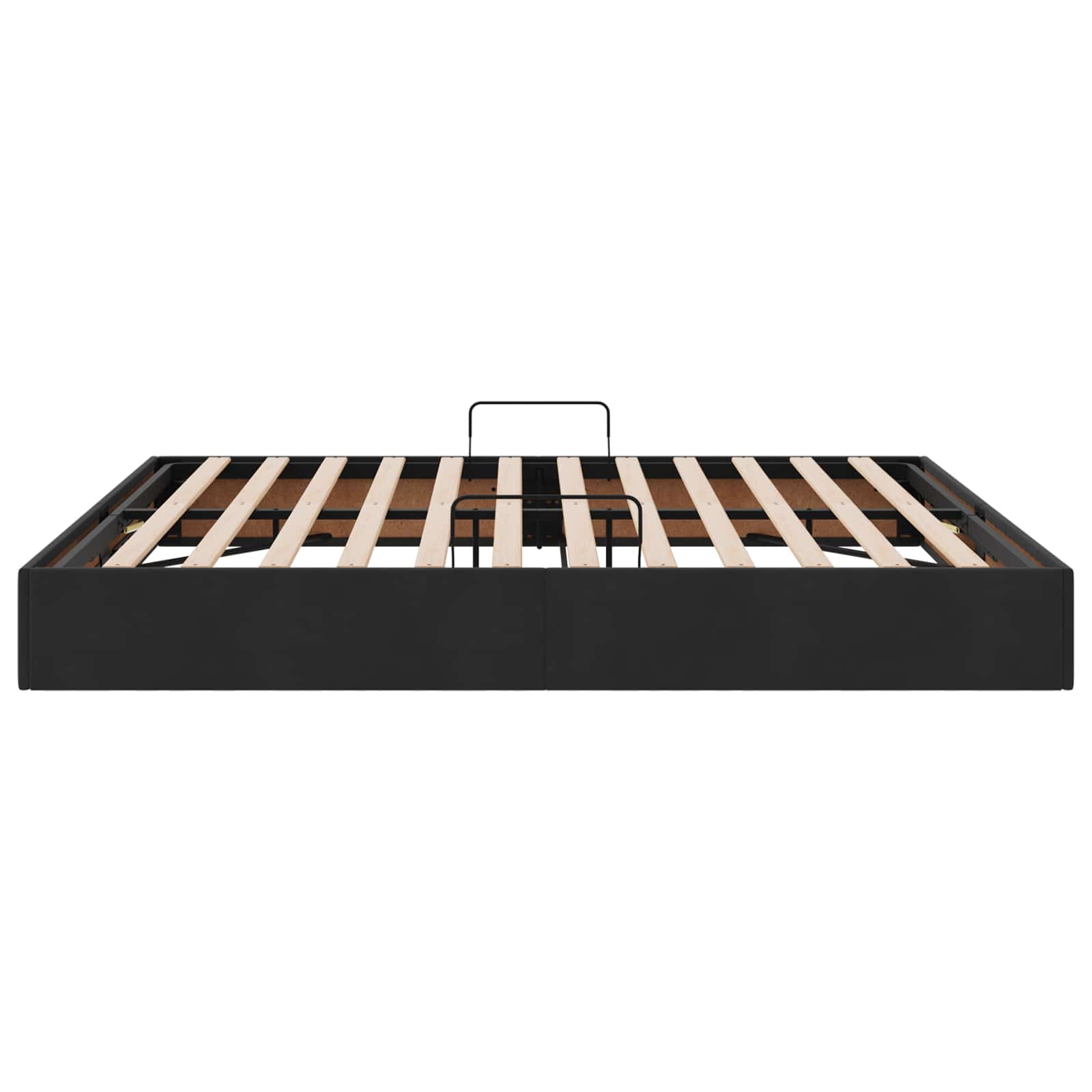 Ottoman Bettgestell mit Speicher Schwarz 180 x 200 cm Samt